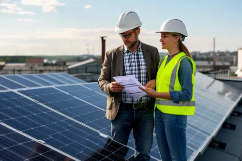 Installation solaire en toiture pour PME, avec contraintes de charpente, orientation, urbanisme et démarches d’autoconsommation