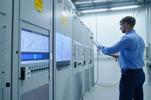 Schéma comparant batteries hybrides et systèmes couplés, montrant le compromis entre coût initial, rendement et longévité globale