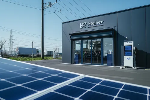 Schéma pédagogique expliquant l’autoconsommation solaire, son fonctionnement domestique et ses impacts économiques sur la facture d’électricité