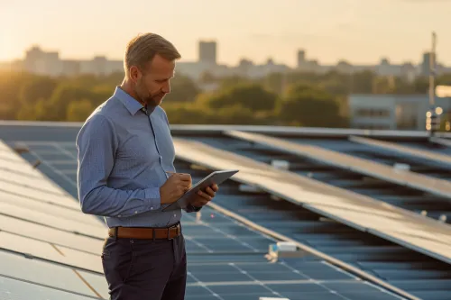 Schéma explicatif montrant comment le rendement d’un panneau solaire varie selon l’ensoleillement, l’orientation et la température des cellules