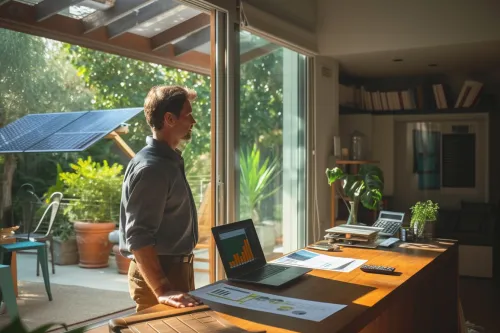 Schéma explicatif présentant les principaux modèles économiques de l’énergie solaire résidentielle et leur impact sur la facture